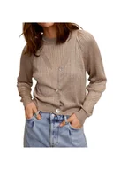 Swetry damskie - Sweter damski Mango elegancki metaliczny zapinany-S - miniaturka - grafika 1