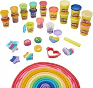 Masy plastyczne - Play-Doh Ciastolina Wesołe Kolory 21 Tub + Akcesoria F5735 - miniaturka - grafika 1