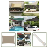 Parasole ogrodowe - The Living Store Prostokątny żagiel ogrodowy - tkanina Oxford - 2x5 m - taupe - Żagiel Ogrodowy - miniaturka - grafika 1