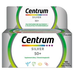 CENTRUM Silver 50+ Witaminy Suplement Diety 100 Tabletek - Witaminy i minerały - miniaturka - grafika 1
