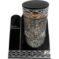 Znicz witraż VIP akryl solar SZKA6S 25 cm srebrny Ilumini