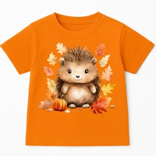 Pomarańczowa koszulka z Jeżem na Dzień Jeża - wzór jeż17 - Koszulki dla dziewczynek Pomarańczowa koszulka z Jeżem na Dzień Jeża - wzór jeż17 - Koszulki dla dziewczynek - miniaturka - grafika 1