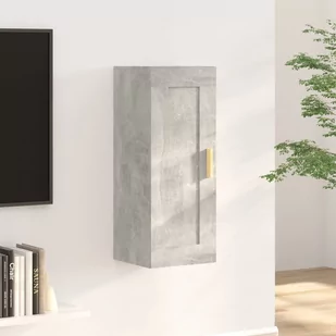 Lumarko Szafka wisząca, szarość betonu, 35x34x90 cm - Szafki do salonu - miniaturka - grafika 1