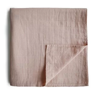 Mushie, Otulacz kocyk letni, Blush, 120x120 cm - Rożki i beciki - miniaturka - grafika 1