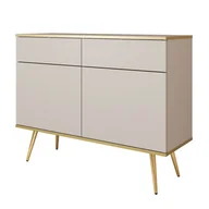 Komody - Komoda ORO KSZ-107 Beżowy Złote nogi - miniaturka - grafika 1
