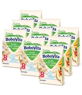 BoboVita Kaszka mleczno-zbożowa 4 owoce po 8 miesiącu ZESTAW 9x230g - Kaszki dla dzieci - miniaturka - grafika 1