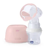 Laktatory - Chicco Stimolatte Laktator Elektryczny, Wygodny i Łatwy w Użyciu, Delikatna Muszla na piersi, 2 Tryby Odciągania, 10 Poziomów Intensywności, Hermetyczna Nasadka i Smoczek NaturalFeeling w zestawie - miniaturka - grafika 1