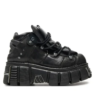 Glany NEW ROCK M-106-S1 Czarny - Glany damskie - miniaturka - grafika 1
