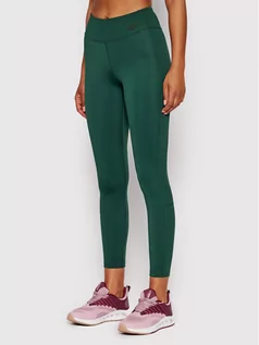 Spodnie damskie - 4F Legginsy H4L22-SPDF013 Zielony Slim Fit - grafika 1