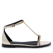 Sandały damskie - Sandały Eva Minge ALBINA-F50-298-1 Złoty - miniaturka - grafika 1