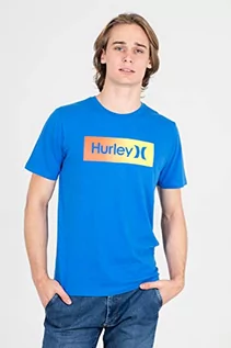 Koszule męskie - Hurley Męska koszula M Evd WSH OAO Boxed Gradient Ss niebieski niebieski (Signal Blue) M DB3252G - grafika 1