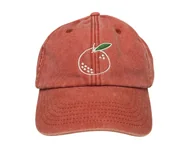 Czapki damskie - Pomarańczowa czapka z daszkiem - POMARAŃCZA - miniaturka - grafika 1