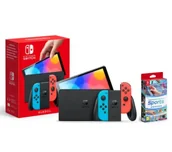 Konsole Nintendo - Nintendo Switch OLED Czerwono-niebieski + Switch Sports - miniaturka - grafika 1