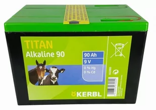 Kerbl Bateria alkaiczna do elektryzatora TITAN 9V 90Ah - Akcesoria jeździeckie - miniaturka - grafika 1