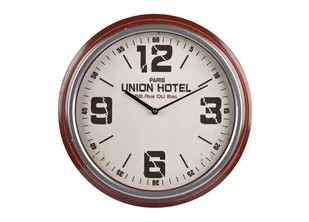 Witek Home Witek Home Zegar ścienny okrągły 47cm brąz Union Hotel 267874 - Zegary - miniaturka - grafika 1