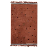 Dywany - Dywan bawełniany 140 x 200 cm brązowy LAZA - miniaturka - grafika 1
