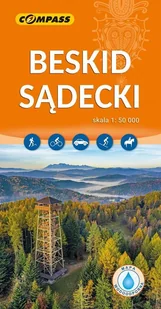 Mapa - Beskid Sądecki 1:50 000 - książka - Obcojęzyczne przewodniki, mapy i atlasy - miniaturka - grafika 1