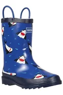 Buty dla dziewczynek - Kalosze dziecięce Regatta Minnow gumowce w rekiny-28 - miniaturka - grafika 1