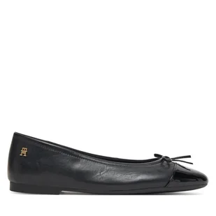 Baleriny Tommy Hilfiger Patent Toe-Cap FW0FW08830 Czarny - Baleriny - miniaturka - grafika 1
