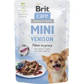 Mokra karma dla psów - BRIT CARE MINI Karma dla psa Pouch Venison 85G - miniaturka - grafika 1