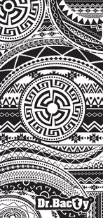 Dr. Bacty Ręcznik plażowy szybkoschnący Dr.Bacty XL 70x140 cm Aztec - Ręczniki - miniaturka - grafika 1