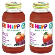 Soki i herbatki dla dzieci - Hipp Sok 100% jabłka czerwone owoce po 4. miesiącu zestaw 2 x 200 ml Bio - miniaturka - grafika 1