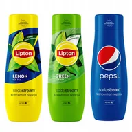 Syropy i koncentraty owocowe - Zestaw 3 koncentratów SodaStream Lipton Lemon+Green+Pepsi - miniaturka - grafika 1