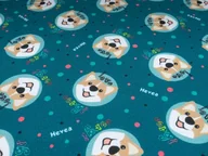 Prześcieradła dla dzieci - Prześcieradło Hevea Milusie 200x90 (Corgi granat) - miniaturka - grafika 1