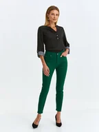 Spodnie damskie - Spodnie damskie ciemnozielony - SSP4325CZ spodnie długie - TOP SECRET - Odzieżowy sklep internetowy TOP SECRET - miniaturka - grafika 1