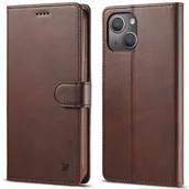 Etui i futerały do telefonów - Bizon Etui Case Wallet iPhone 13 Mini brązowe - miniaturka - grafika 1