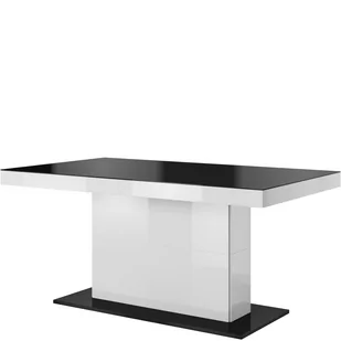 Stół Rozkładany TYP-81 Quartz Helvetia Wieruszów Biały / Biały Połysk / Czarne Szkło - Stoły - miniaturka - grafika 1