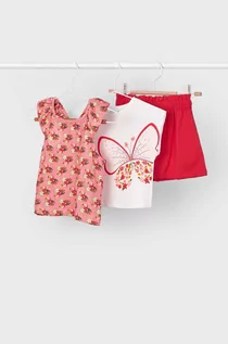 Dresy i komplety dla dziewczynek - Mayoral komplet bawełniany dziecięcy kolor fioletowy - grafika 1