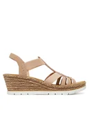 Sandały damskie - Rieker Sandały 61913-31 Różowy - miniaturka - grafika 1