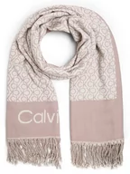 Apaszki i szaliki damskie - Calvin Klein - Szalik damski, różowy|beżowy - miniaturka - grafika 1