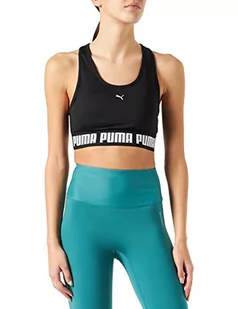 Puma Kobiety Mid Impact Puma Strong Bra Pm Biustonosz Sportowy, Czarny, M - Biustonosze - miniaturka - grafika 1