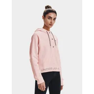 Bluzy damskie - Bluza fitness damska UNDER ARMOUR Rival Fleece Mesh z kapturem - miniaturka - grafika 1