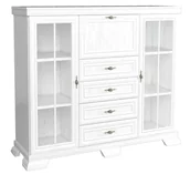 Komody - Kora Andersen KK7 - komoda wysoka ze szkłem - miniaturka - grafika 1