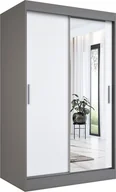 Szafy - Elior Szafa z drzwiami przesuwnymi antracyt + biały - Palmira 3X - miniaturka - grafika 1