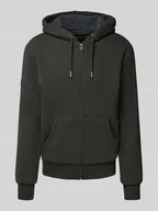 Bluzy męskie - Bluza rozpinana z kapturem i kieszenią kangurką - miniaturka - grafika 1