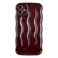 Etui i futerały do telefonów - Caseative Fałwione falowane oprawki, miękkie, kompatybilne z iPhone (czerwone, iPhone 11) - miniaturka - grafika 1