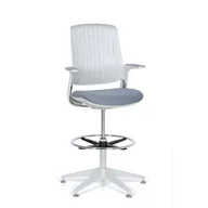 Fotele i krzesła biurowe - Krzesło robocze GREG na ślizgaczach, szare - miniaturka - grafika 1