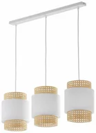 Lampy sufitowe - TK Lighting Lampa wisząca rattanowa abażur listwa BOHO WHITE szer. 80cm biały TK6531 - miniaturka - grafika 1