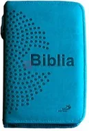 Religia i religioznawstwo - Biblia z kolorową wkładką (okładka miękka, bordowa) z oprawą turkusową - miniaturka - grafika 1