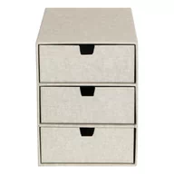 Akcesoria na biurko - Beżowy organizer z 3 szufladkami Bigso Box of Sweden Ingrid - miniaturka - grafika 1