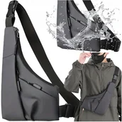 Nerki - NERKA PLECAK TORBA NA RAMIĘ SASZETKA MIEJSKA SPORTOWA MĘSKA DAMSKA SZARA - miniaturka - grafika 1