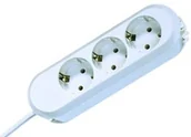 Przedłużacze i rozgałęźniki - Bachmann 3x Schuko H05VV-F 3G 1.50mm² 16A/3680W 5m rozgałęziacz 3 x gniazdo sieciowe Biały - miniaturka - grafika 1