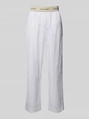 Piżamy męskie - Spodnie od piżamy o kroju relaxed fit z wyhaftowanym logo model ‘Sleep’ - miniaturka - grafika 1