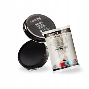 Czarna Pasta do Butów Shoe Wax i Chusteczki 15 szt. Coccine Zestaw 2w1 - Środki do obuwia i ubrań Czarna Pasta do Butów Shoe Wax i Chusteczki 15 szt. Coccine Zestaw 2w1 - Środki do obuwia i ubrań - miniaturka - grafika 1