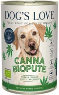 Mokra karma dla psów - DOG'S LOVE Canna Canis Bio Pute- ekologiczny indyk z konopiami, dynią i olejem konopnym 400g - miniaturka - grafika 1