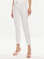 Spodnie damskie - Rinascimento Spodnie materiałowe CFC0118248003 Biały Regular Fit - miniaturka - grafika 1